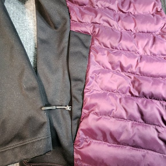 32° HEAT Women's Size Large Light Weight Zip Front Puffer Jacket Purple Black - Picture 10 of 11